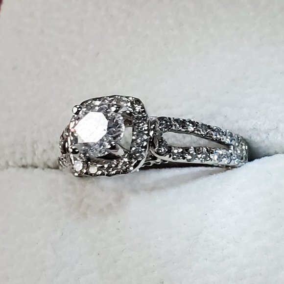 14K white gold diamond ring - Picture 7 of 11